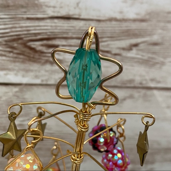 Vintage Handmade 8” Christmas Tree with Beaded Charms - Picture 7 of 8